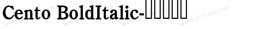 Cento BoldItalic字体转换